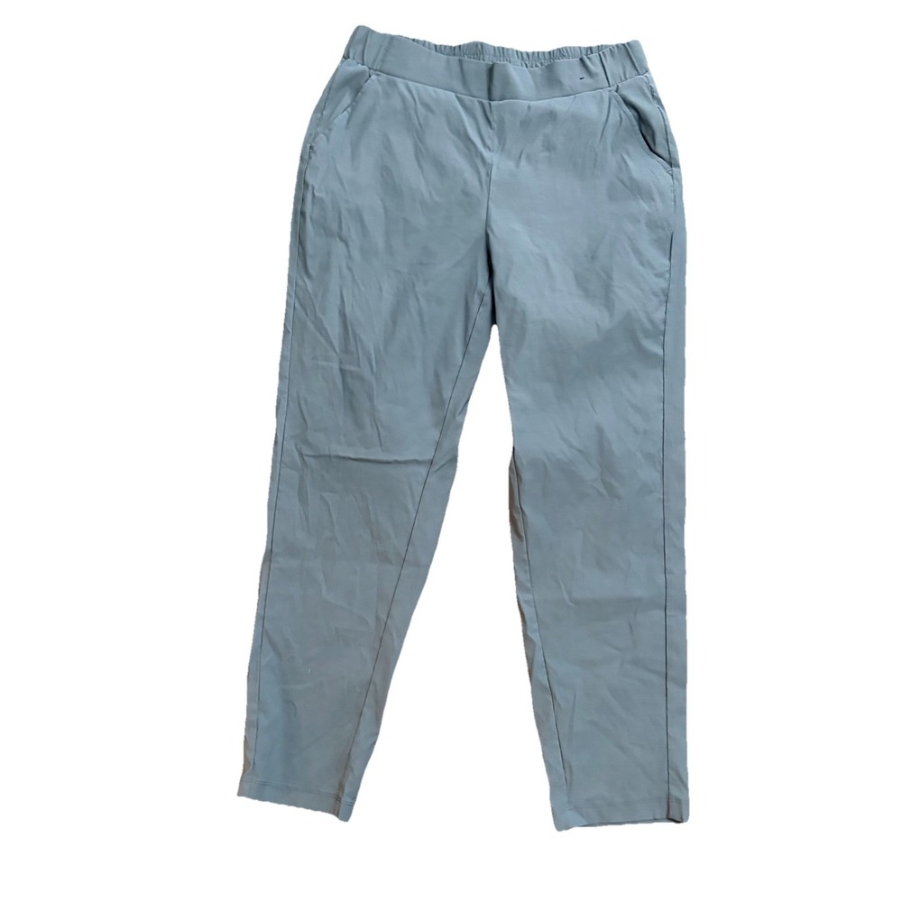 Modern Ambition Women's High-Rise Comfortable Travel Pants, Gray Size Large